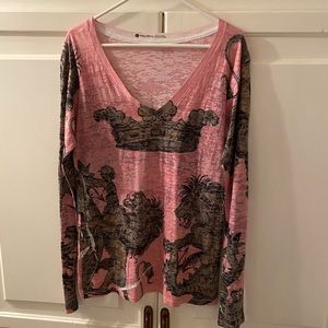 Vintage Highway long sleeve V neck Shirt